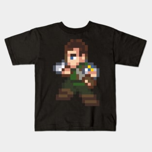 Chris Redfield Resident Evil Pixel Art Kids T-Shirt